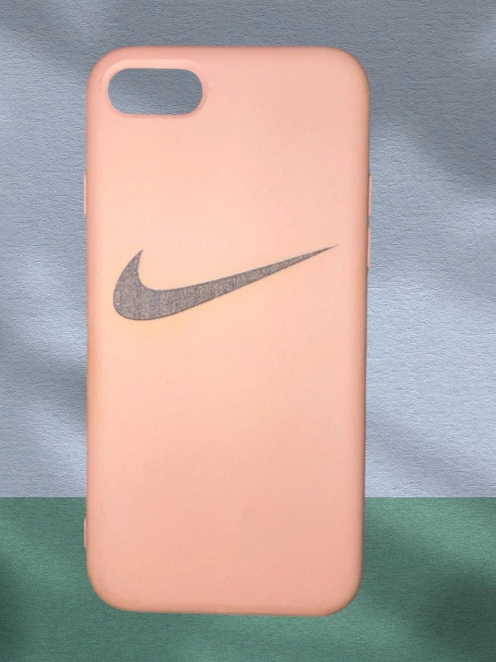Warm sandy Brown Case for iPhone SE/7/8 with Black Swoosh 🟤🐻